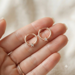 گوشواره حلقه ای ظریف ومینیمال ژوپینگ - Image 4