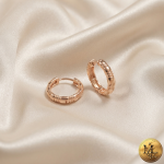 گوشواره حلقه ای تراش دار ژوپینگ - Image 3