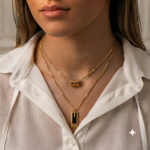 گردنبند زنانه استیل مدل ترکیبی طرح بولگاری - Image 3