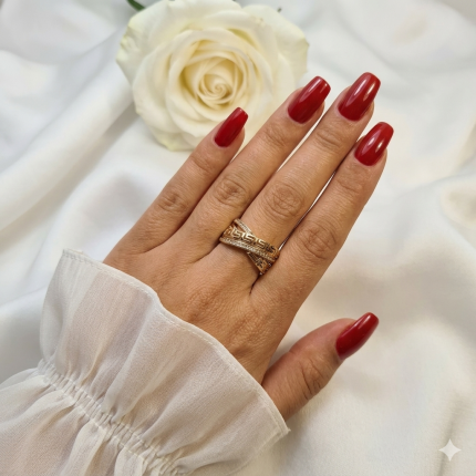 انگشتر لوکس ژوپینگ طرح ورساچه