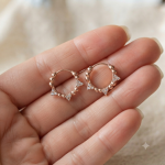 گوشواره حلقه ای ظریف ومینیمال ژوپینگ - Image 2