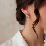 گوشواره حلقه ای مینیمال ژوپینگ - Image 2
