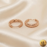 گوشواره حلقه ای ژوپینگ طرح طلا - Image 3