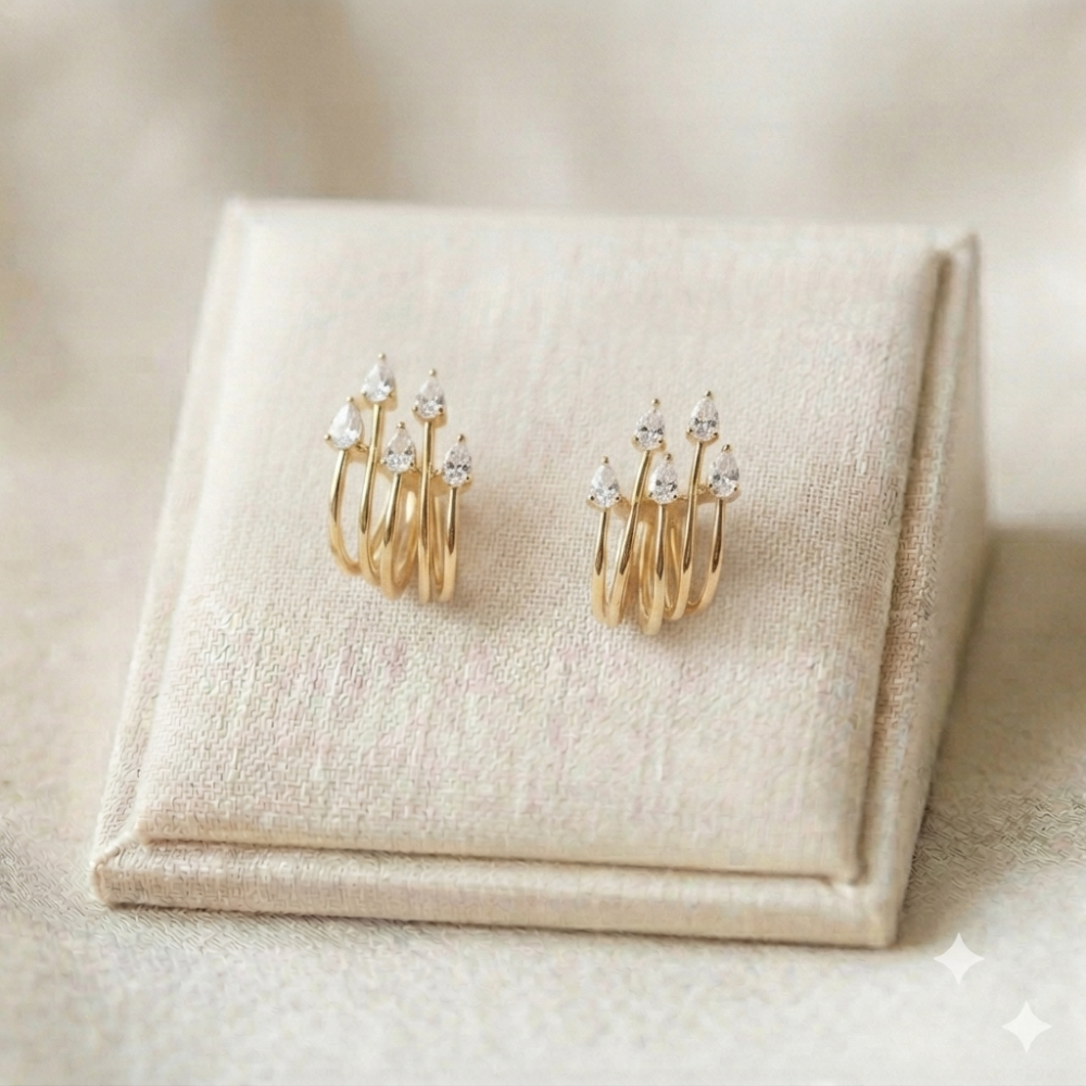 43.2 گوشواره برلیان ژوپینگ زنانه
