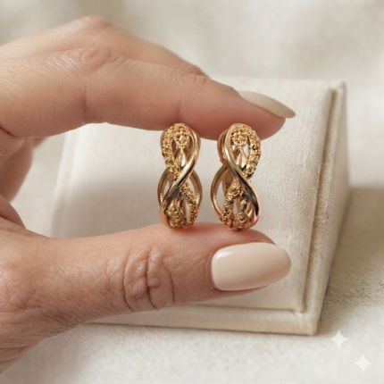 گوشواره ژوپینگ پاپیون بزرگ حلقه ای