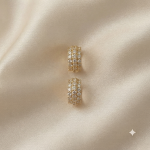 گوشواره حلقه ای نگین دار ژوپینگ - Image 3