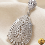 گوشواره جواهری نگین دار - Image 3