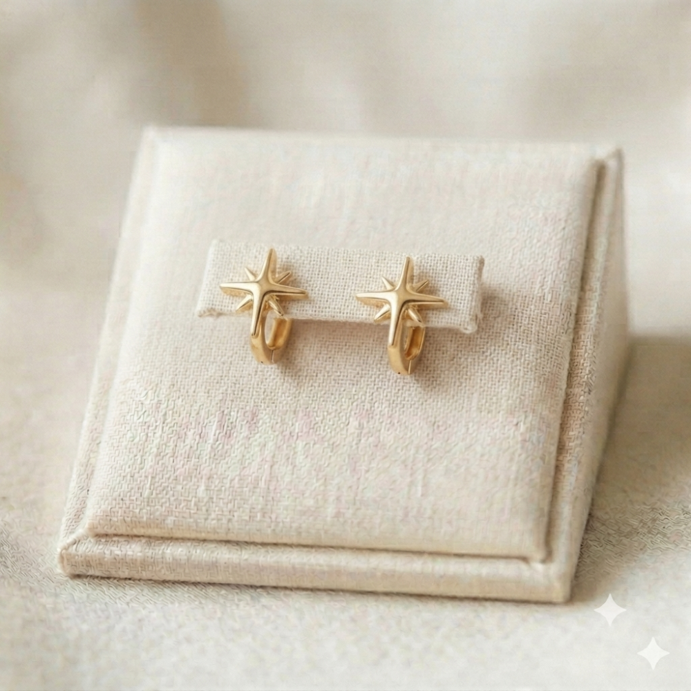 60.1 گوشواره ستاره دو طرفه ژوپینگ - Image 1