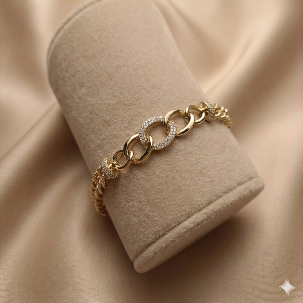 8.1 دستبند ترکیبی طرح طلا ژوپینگ - Image 1